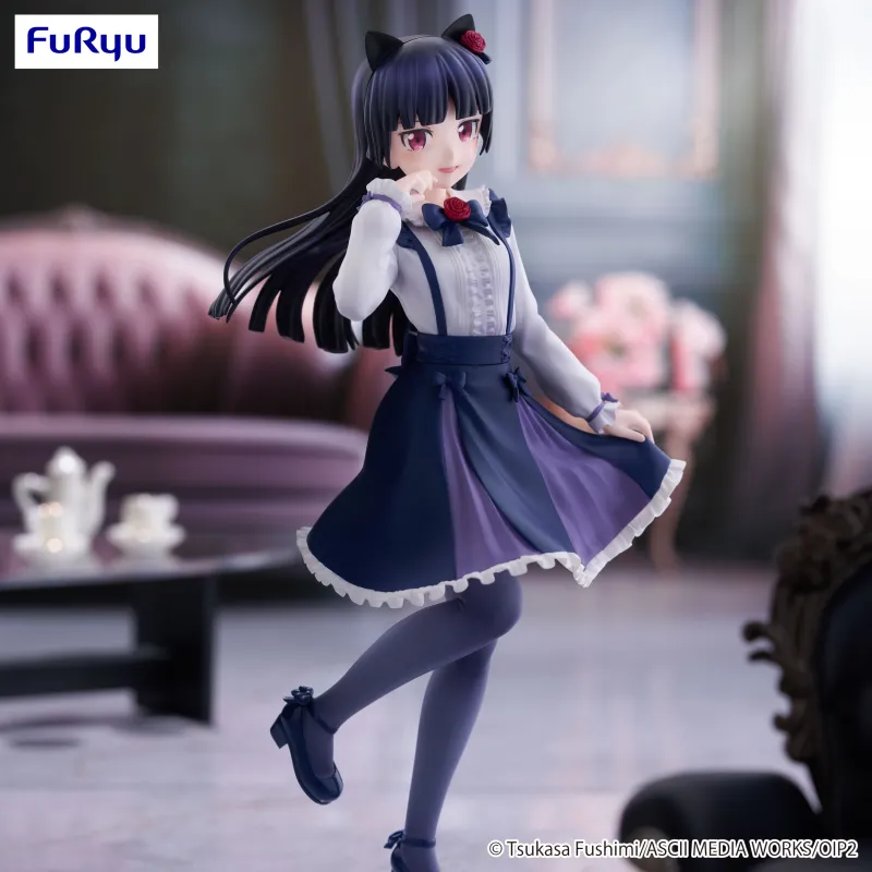 FURYU My Sister Is Too Cute To Be Possible Trio-Try-iT Black Cat Five O'Clock Colored Glaze Figure Bonus Gifts-5