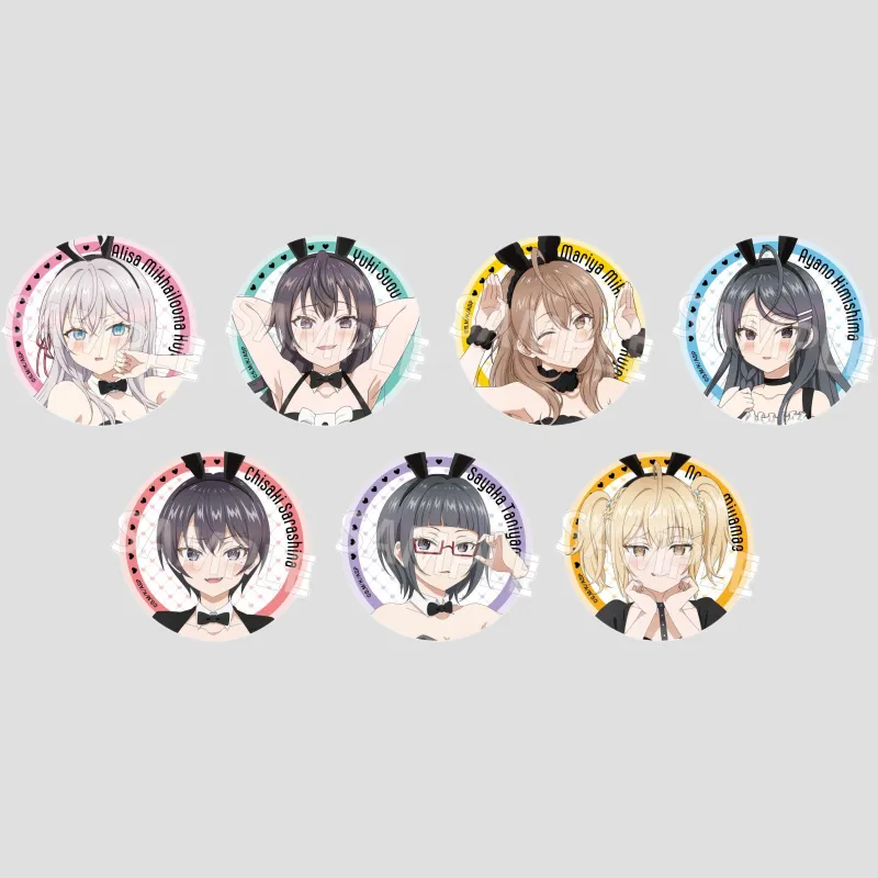 KADOKAWA Alya Sometimes Tells The Truth In Russian Under Her Seat Bunny Girl Ver. Complete 7 Styles Badges-2