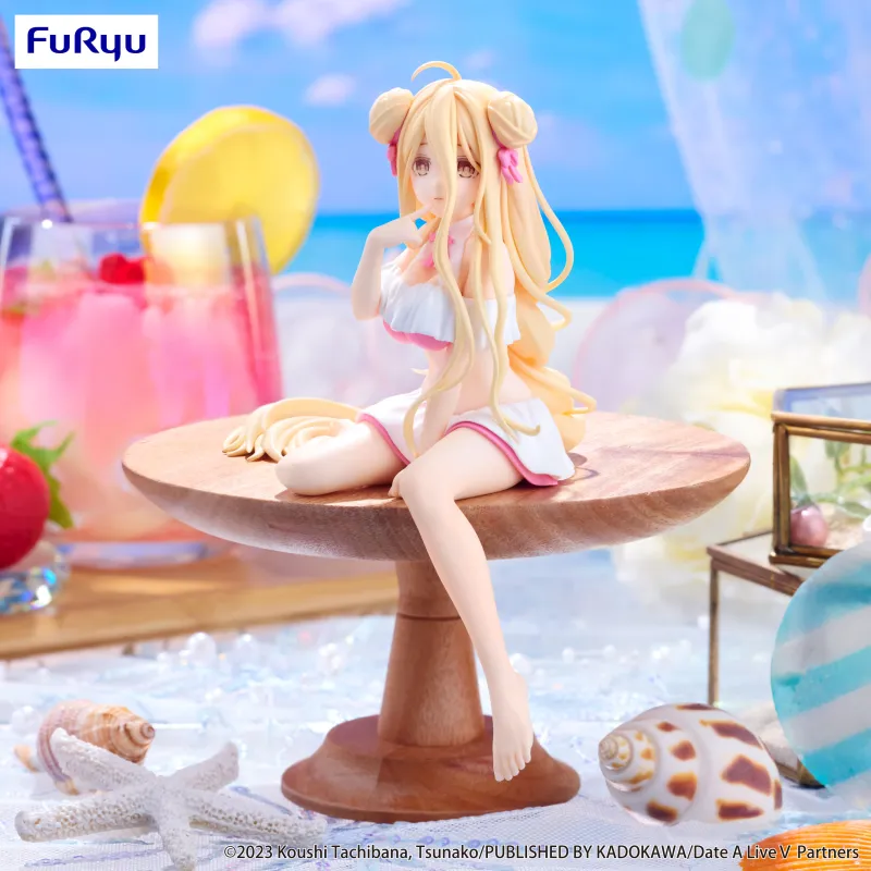 FURYU Date A Live Season 5 Bubble Pressed Surface Star Shrine Maiden Six Eating, Swimsuit Ver. Figure Bonus Gifts-4