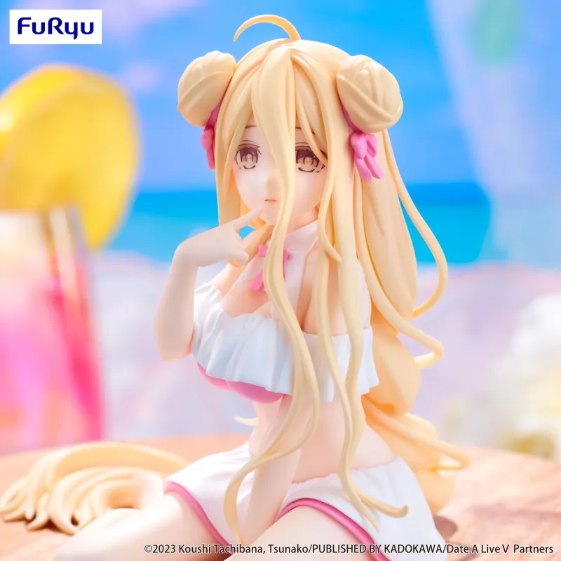 FURYU Date A Live Season 5 Bubble Pressed Surface Star Shrine Maiden Six Eating, Swimsuit Ver. Figure Bonus Gifts-1