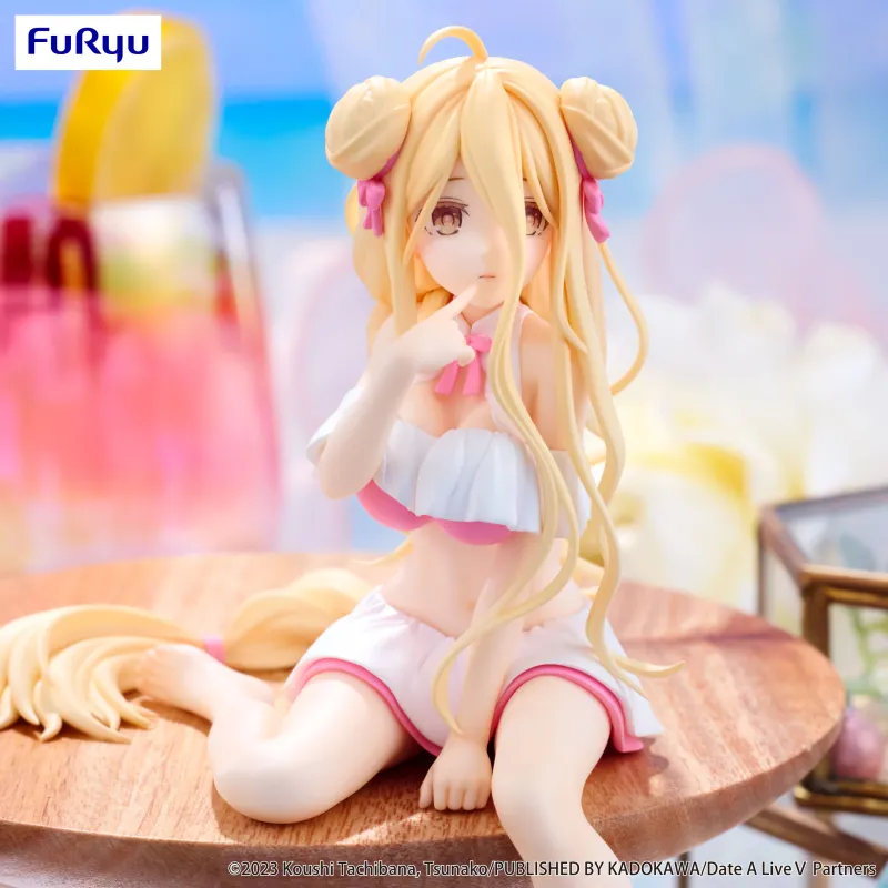 FURYU Date A Live Season 5 Bubble Pressed Surface Star Shrine Maiden Six Eating, Swimsuit Ver. Figure Bonus Gifts-2