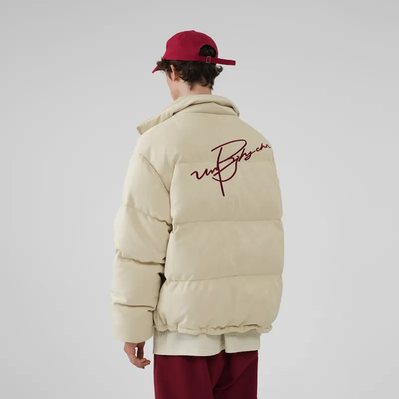 BJHG Vintage Writting Unisex Down Jacket-7