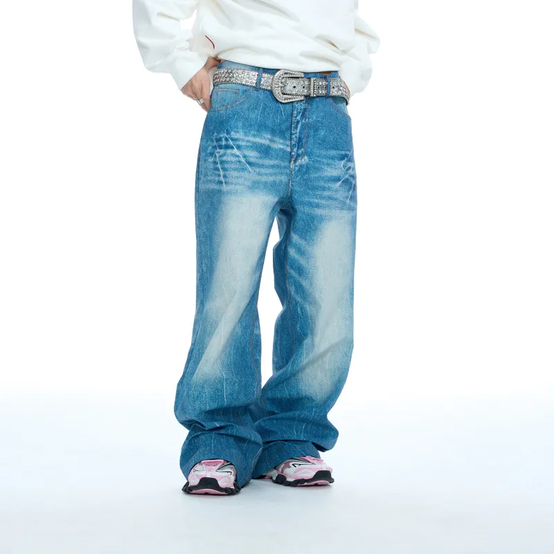 BJHG Jeans Unisex Tie Dye Blue-2