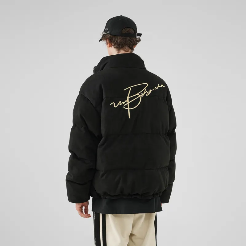 BJHG Vintage Writting Unisex Down Jacket-14