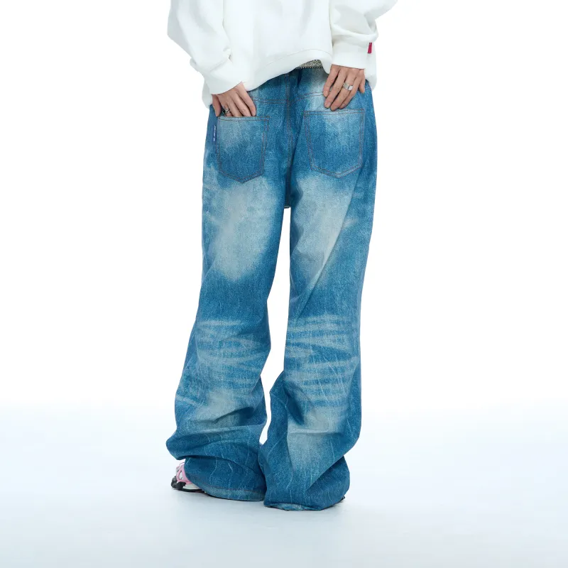 BJHG Jeans Unisex Tie Dye Blue-4