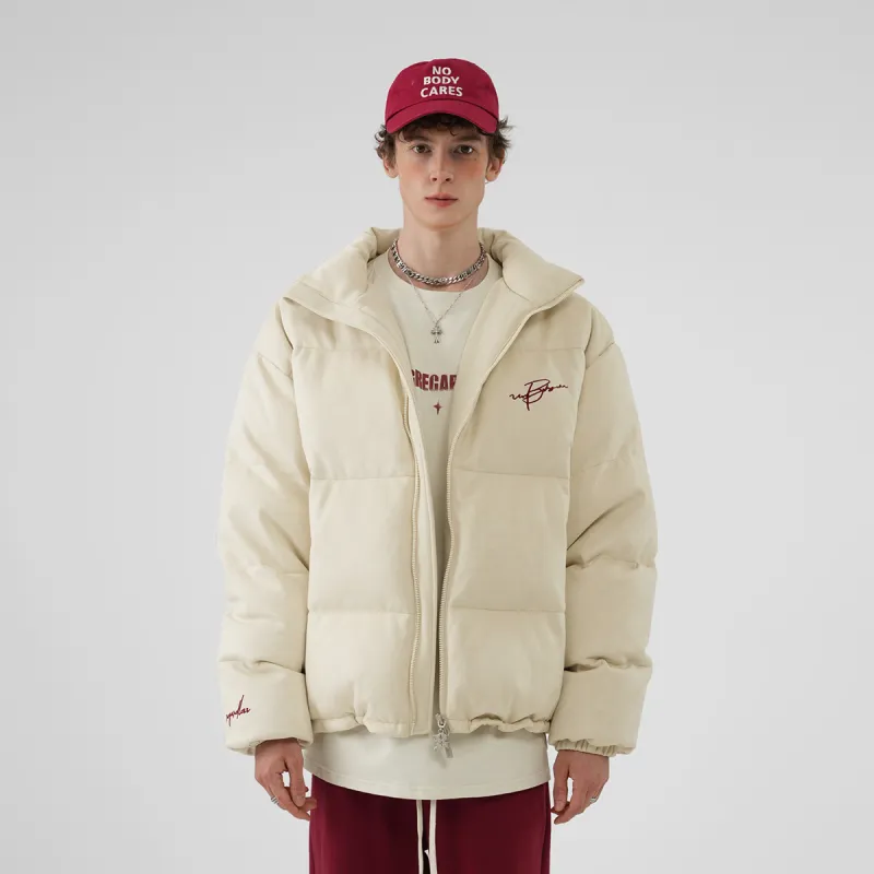 BJHG Vintage Writting Unisex Down Jacket-9