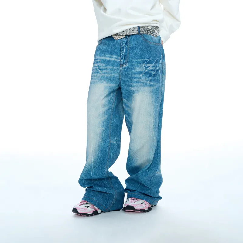 BJHG Jeans Unisex Tie Dye Blue-3