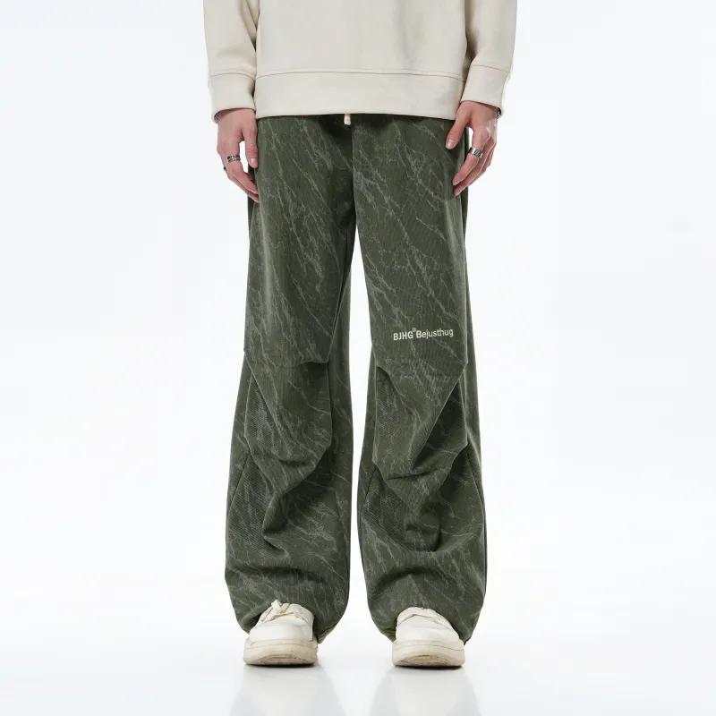 BJHG Original Lightning Bolt All-over Design Corduroy Unisex Casual Pants-2