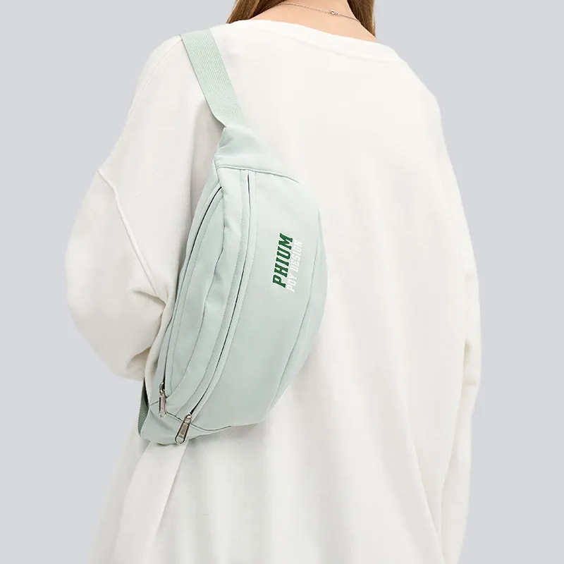 POY Nylon Fabric Women's Bag Men's Cycling Sling Bag Trumpets Unisex Light Green-7