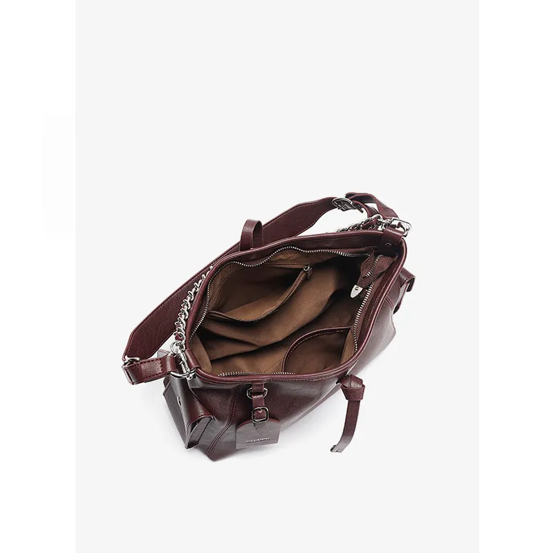 GELANNI PU Tote Bag Shoulder Bag Women's Black-4