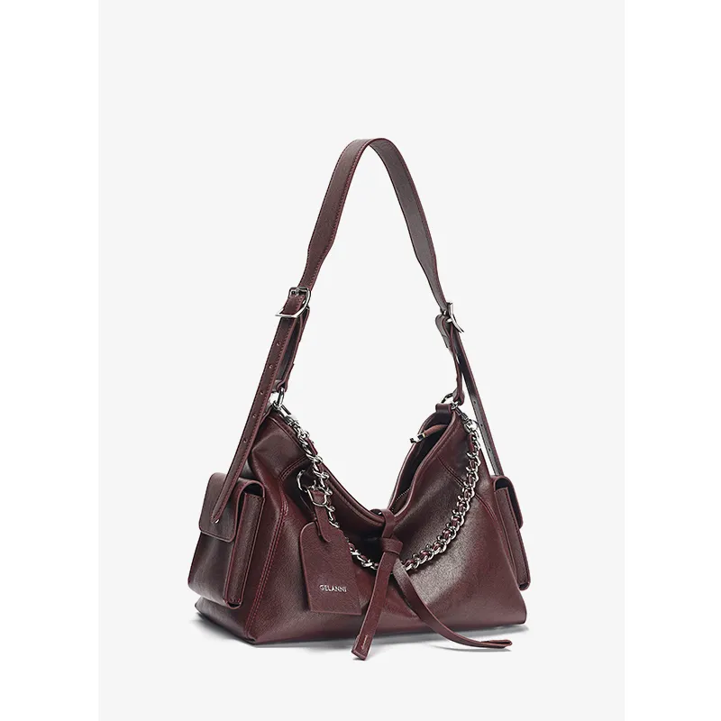 GELANNI PU Tote Bag Shoulder Bag Women's Black-1