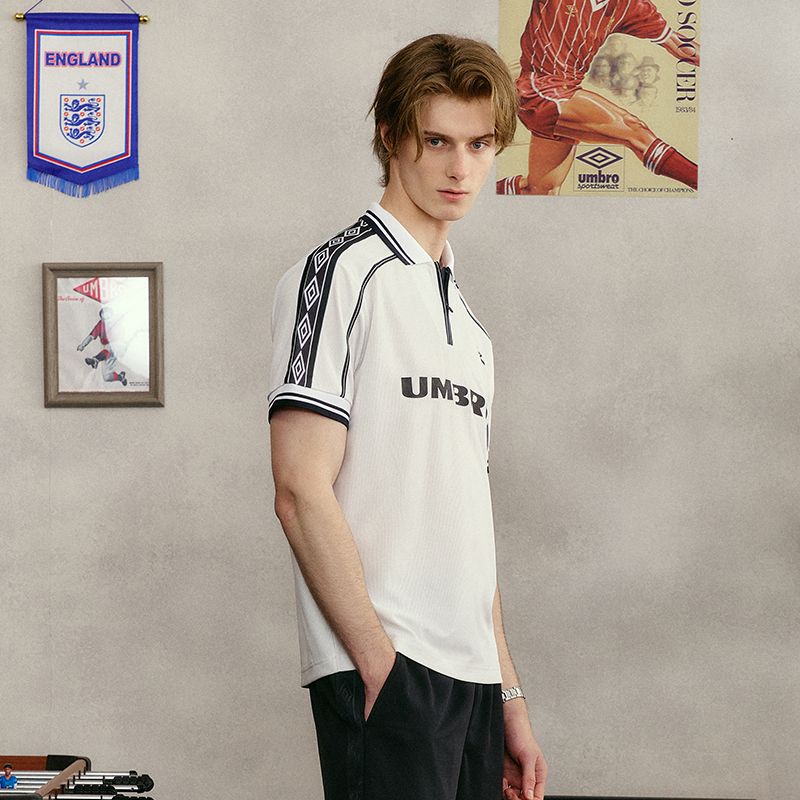 UMBRO■Cool Pique Lettering Short-sleeved■送料込 Umbro Polo Shirts Unisex - POIZON