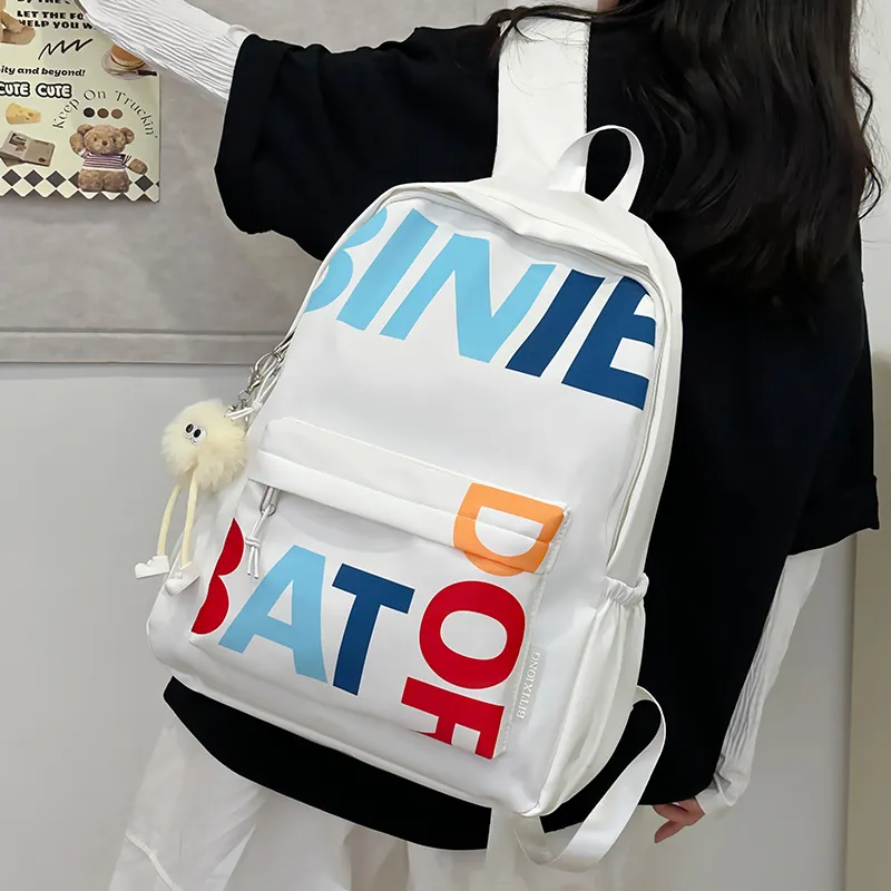 Worm's Home Nylon Backpack Women's White/Black-5