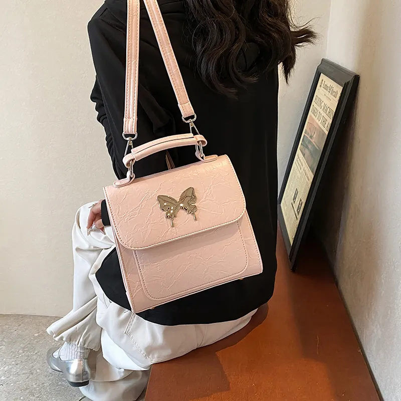 Worm's Home PU Backpack Regular Women's White/Silver/Black/Pink-22