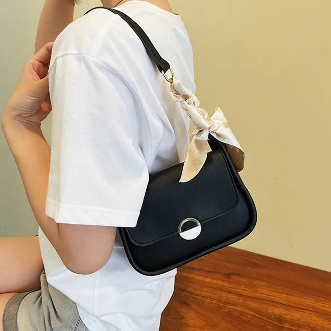 Worm's Home PU Saddle Bags Shoulder Bags Regular Women's Black/Ecru/Yellow/Green-7