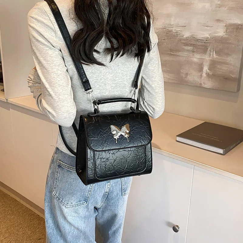 Worm's Home PU Backpack Regular Women's White/Silver/Black/Pink-13