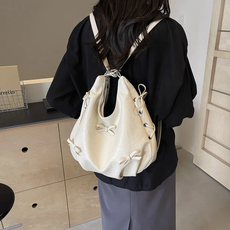 Worm's Home Artificial Leather One Shoulder Crossbody Backpack Women's Multicolor-1