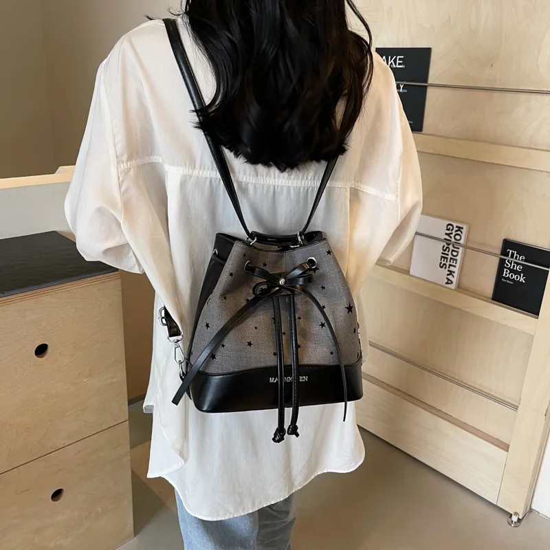 Worm's Home Fabric Backpack Women's Black-2