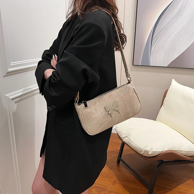 Worm's Home PU One Shoulder Handbag Crossbody Bag Women's Khaki/Black/Pink-18