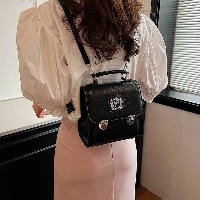 Worm's Home PU Backpack Women's White/Silver/Black/Pink-18