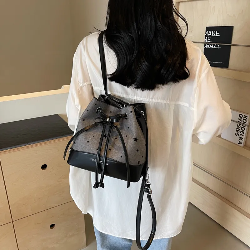 Worm's Home Fabric Backpack Women's Black-1