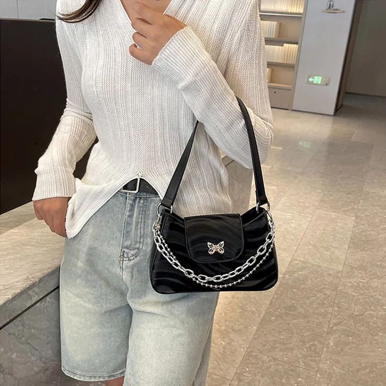 ZUONU PU Shoulder Bag, Crossbody Bag Small Size Women's Ecru/Silver/Light Purple/Black-14