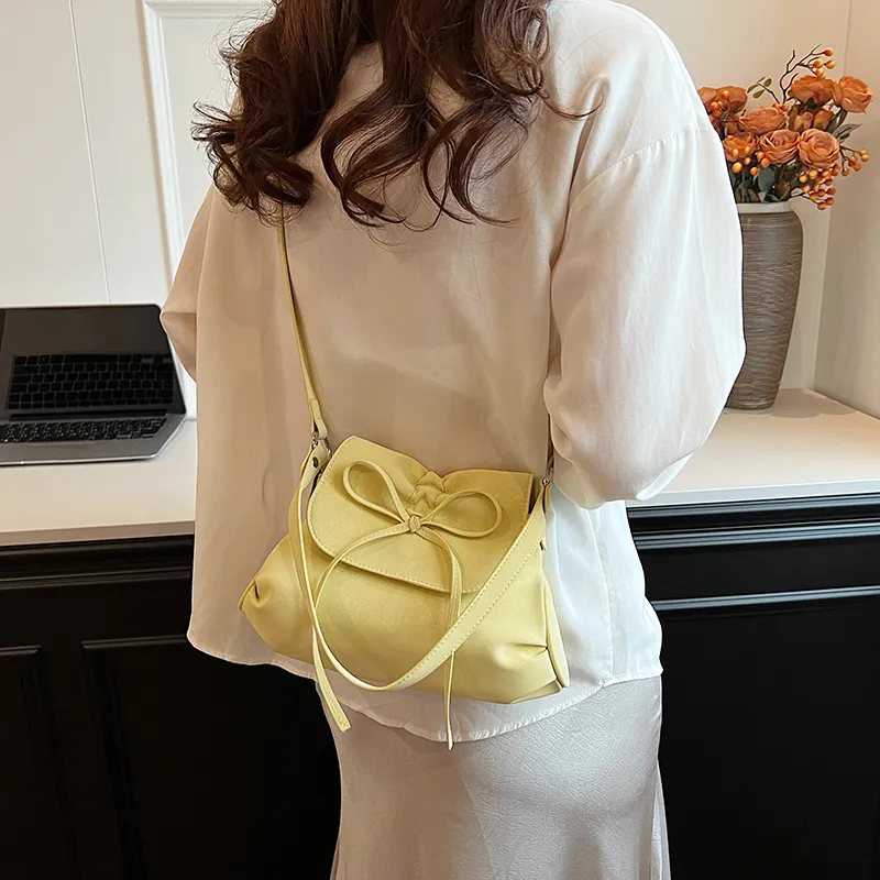 Worm's Home PU Crossbody Bag, Shoulder Bag Regular Women's Ecru/Light Gray/Black/Yellow-25