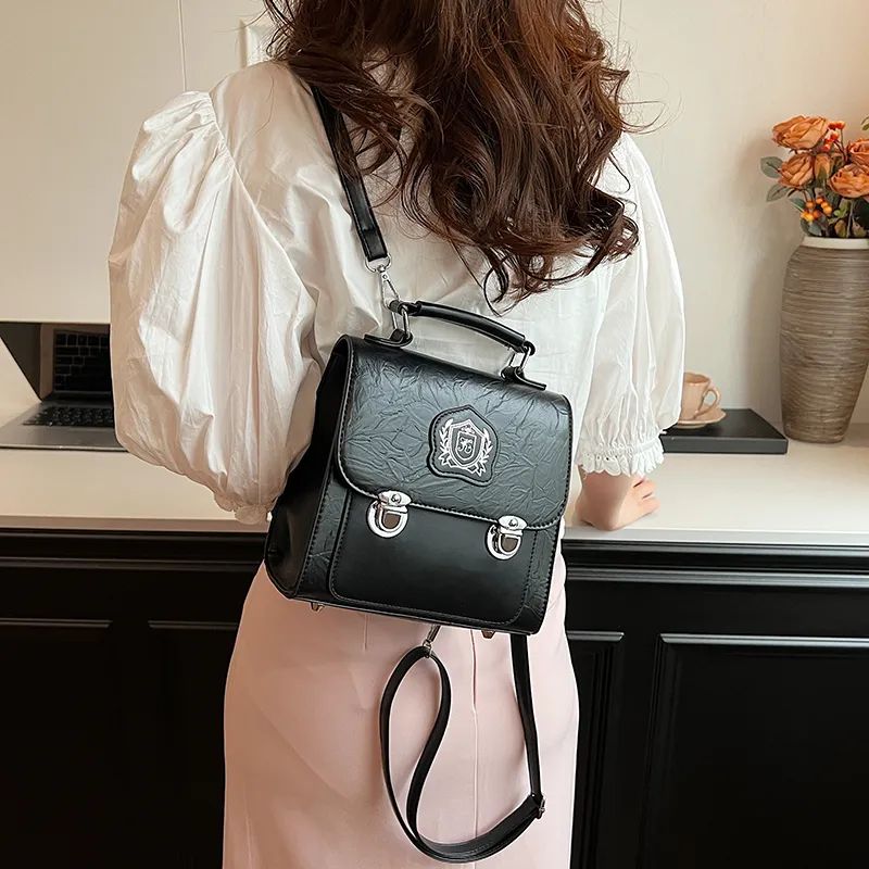 Worm's Home PU Backpack Women's White/Silver/Black/Pink-20