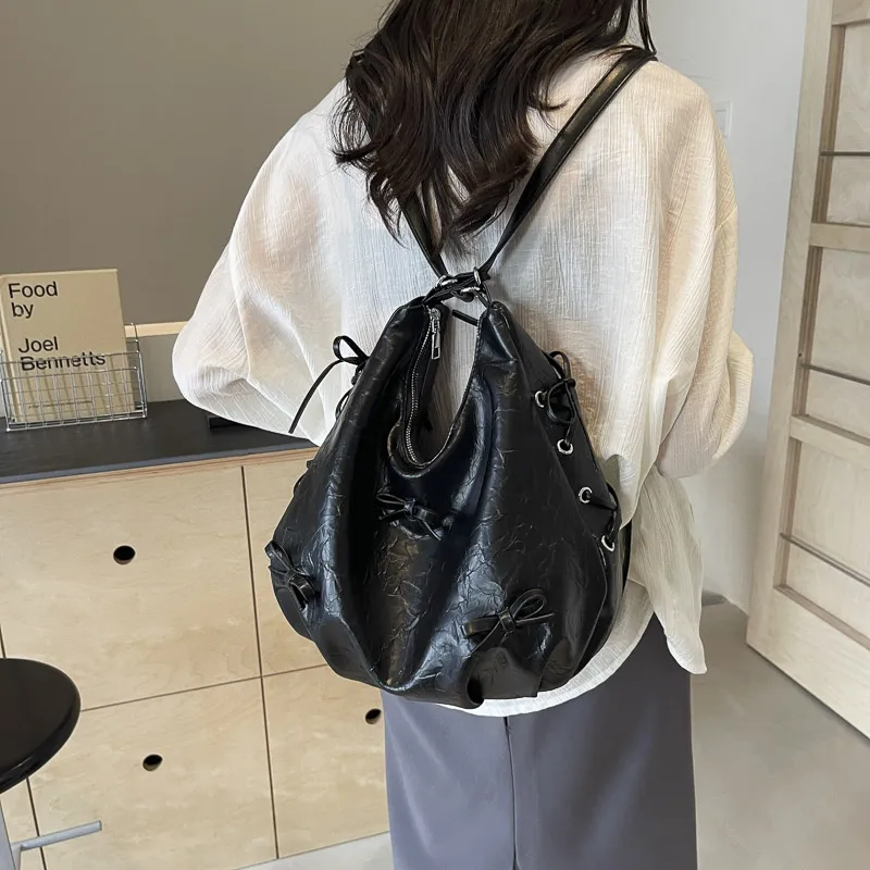 Worm's Home Artificial Leather One Shoulder Crossbody Backpack Women's Multicolor-9