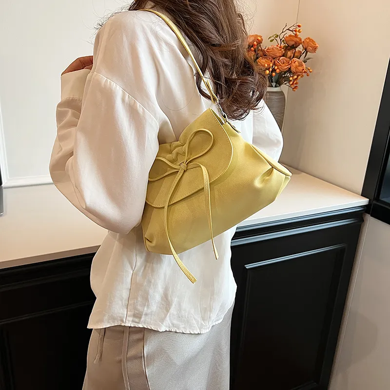 Worm's Home PU Crossbody Bag, Shoulder Bag Regular Women's Ecru/Light Gray/Black/Yellow-24