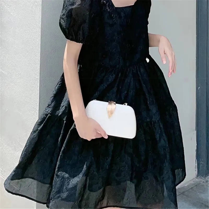WHEELY BABY+ PU Eveningwear Envelope Bag Clutch Women's Black-5