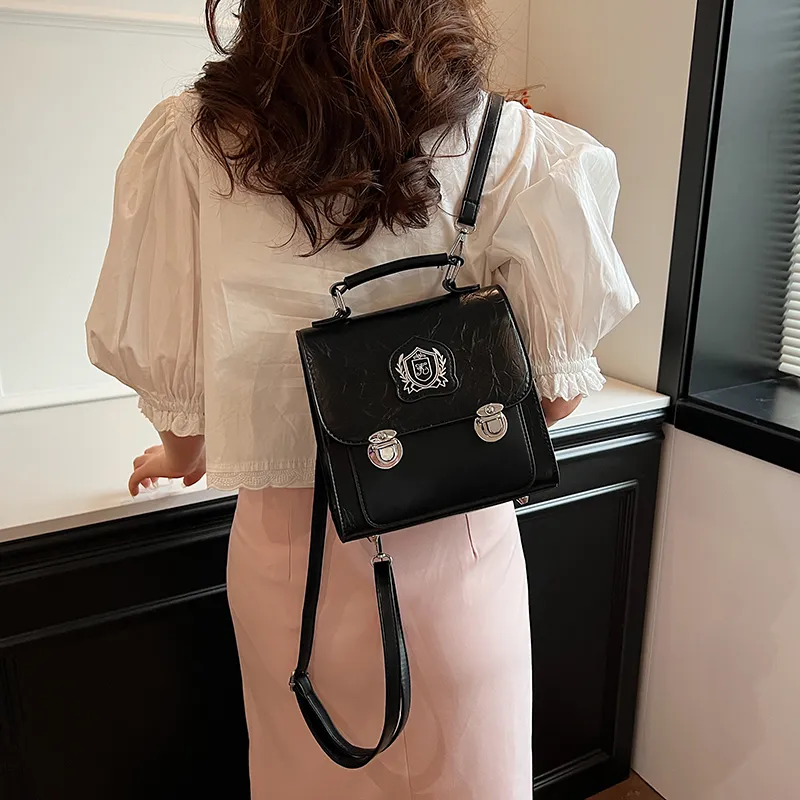 Worm's Home PU Backpack Women's White/Silver/Black/Pink-15
