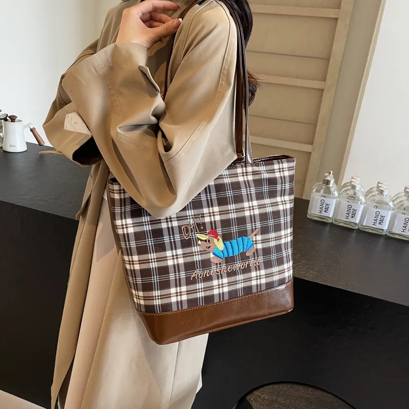 Worm's Home Artificial Leather Tote Bag, Shoulder Bag Regular Women's Brown-10