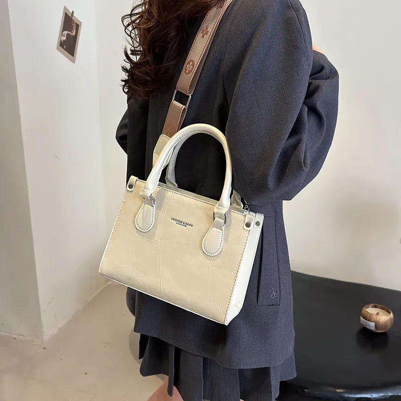 WHEELY BABY+ PU One Shoulder Handbags Regular Women's Ecru/Silver/Black-1