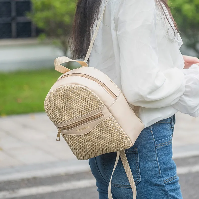 Worm's Home PU Backpack Regular Women's White/Black/Khaki/Pink/Brown-6