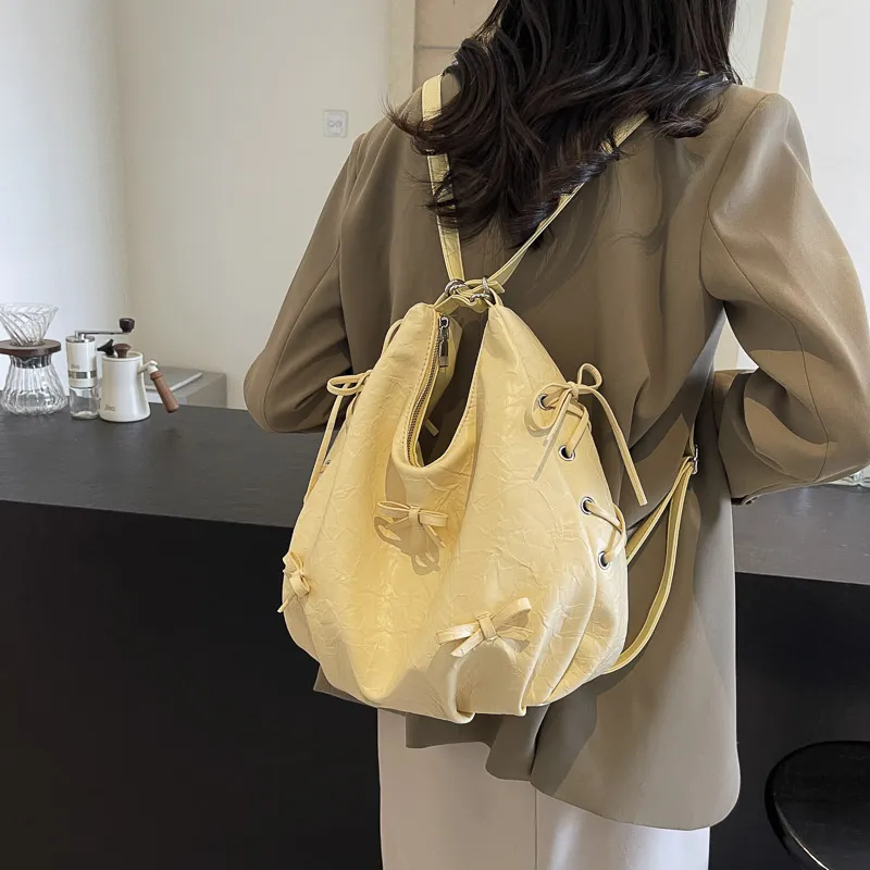 Worm's Home Artificial Leather One Shoulder Crossbody Backpack Women's Multicolor-13