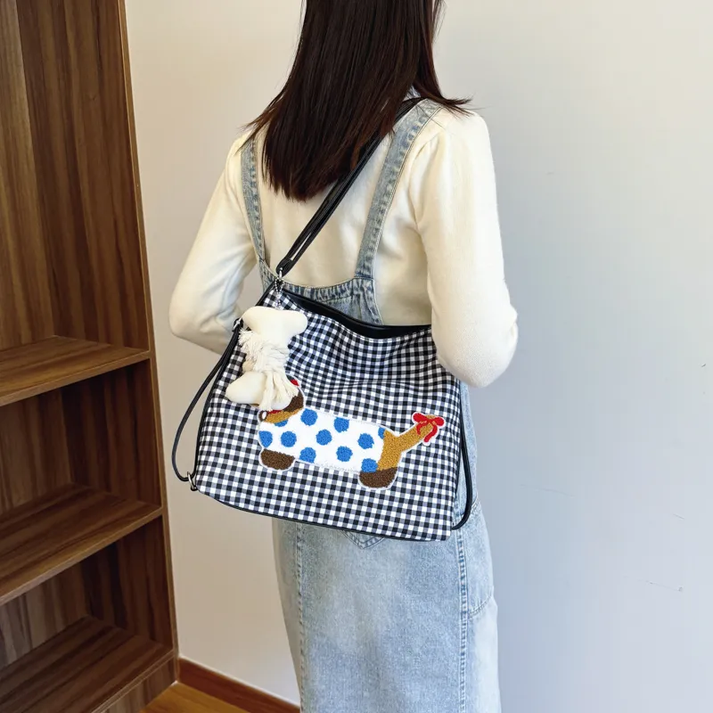 Worm's Home Canvas Backpack Shoulder Bag Regular Women's Multicolor-5