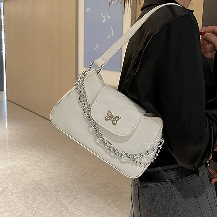 ZUONU PU Shoulder Bag, Crossbody Bag Small Size Women's Ecru/Silver/Light Purple/Black-10