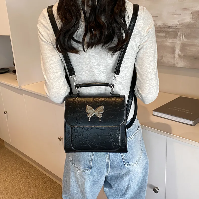Worm's Home PU Backpack Regular Women's White/Silver/Black/Pink-14