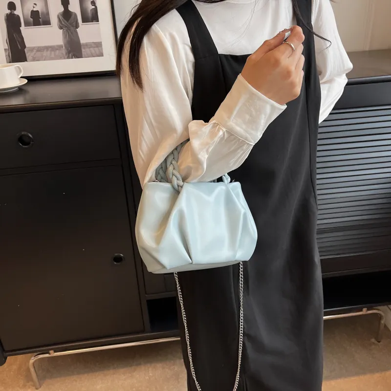 Worm's Home PU Crossbody Bag, Shoulder Bag, Handbag Women's White/Silver/Black/Blue/Pink-23