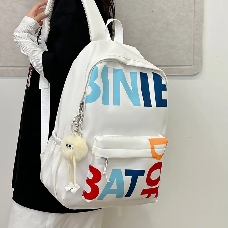 Worm's Home Nylon Backpack Women's White/Black-4
