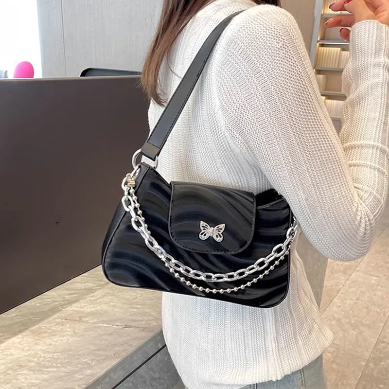 ZUONU PU Shoulder Bag, Crossbody Bag Small Size Women's Ecru/Silver/Light Purple/Black-30