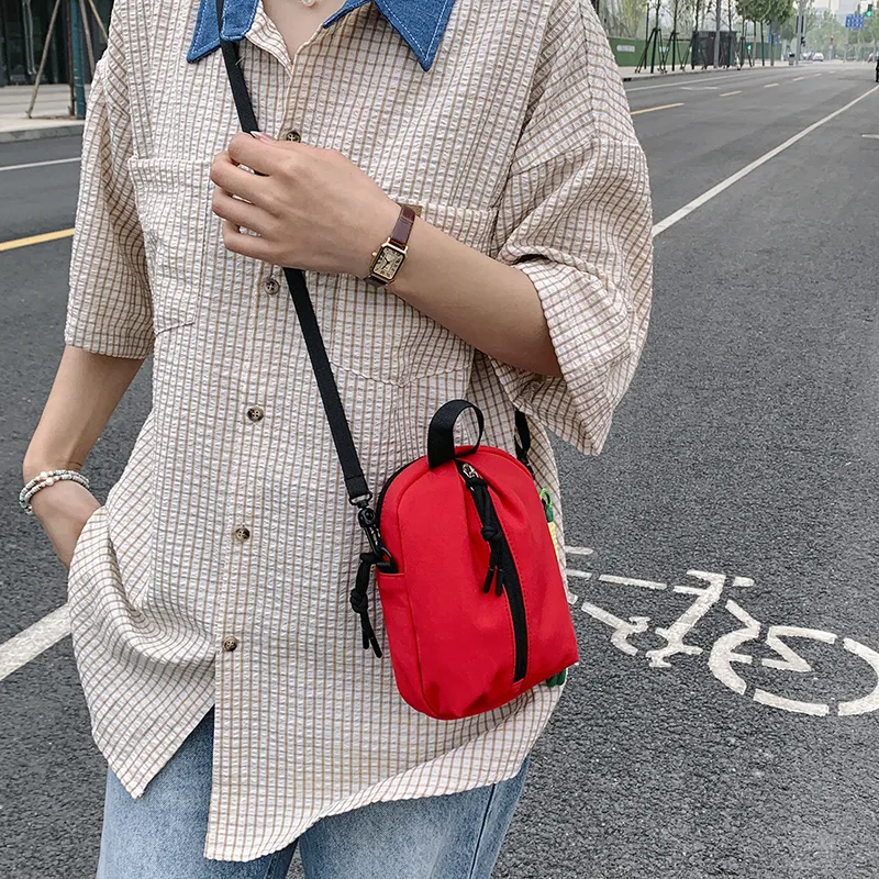 Worm's Home Canvas Bag, Crossbody Bag Unisex White/Black/Red/Green/Blue-13