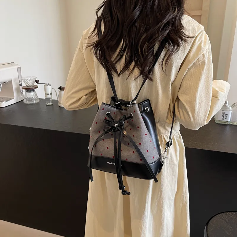 Worm's Home Fabric Backpack Women's Black-9