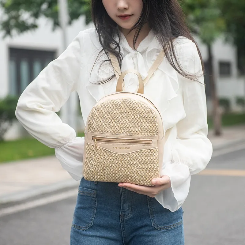 Worm's Home PU Backpack Regular Women's White/Black/Khaki/Pink/Brown-5