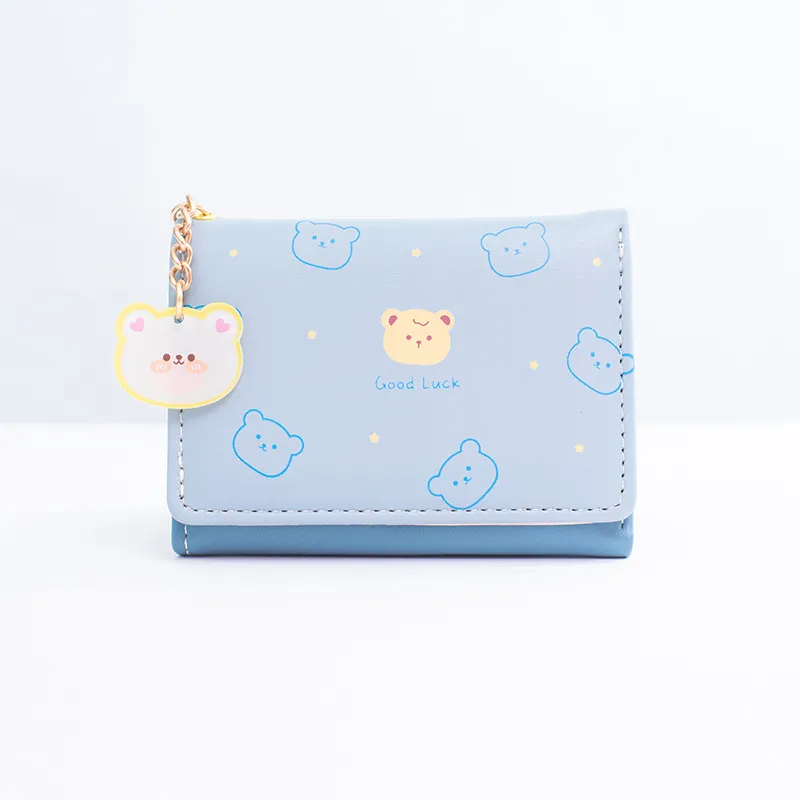 Worm's Home PU Card Holder Small Size Women's Pink/Green/Purple/Blue/White/Black-7