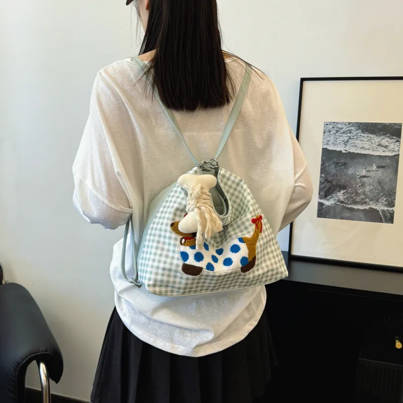 Worm's Home Canvas Backpack Shoulder Bag Regular Women's Multicolor-7