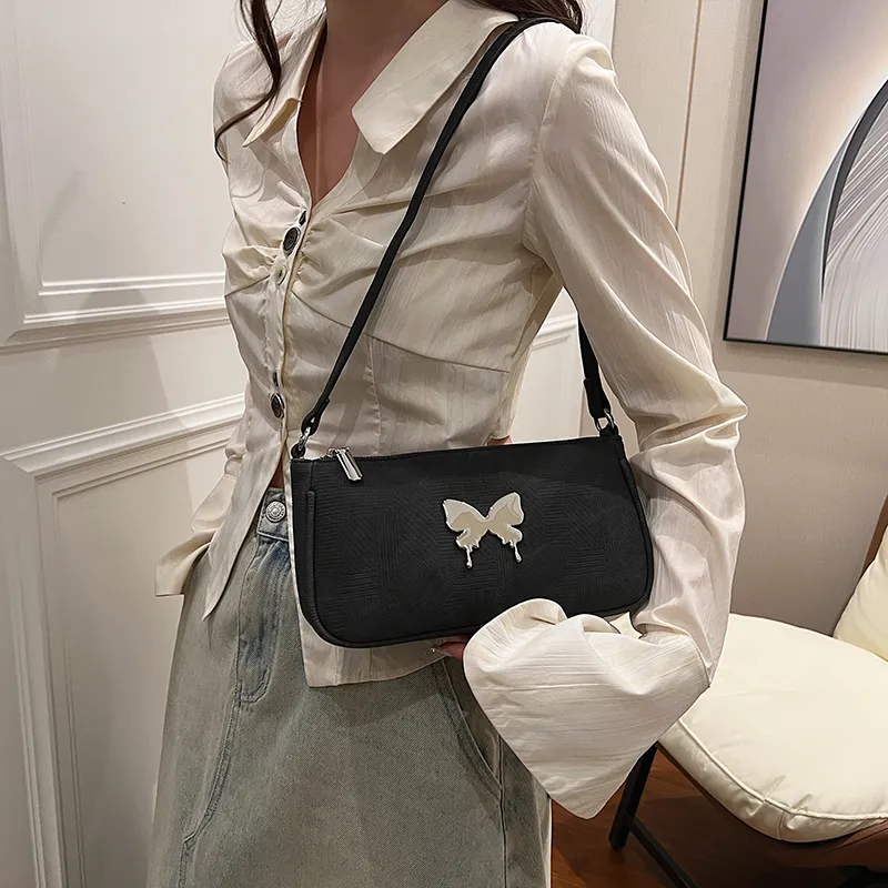 Worm's Home PU One Shoulder Handbag Crossbody Bag Women's Khaki/Black/Pink-2