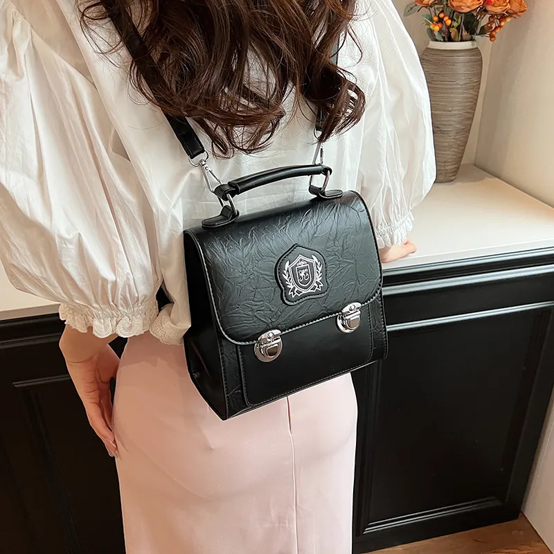Worm's Home PU Backpack Women's White/Silver/Black/Pink-17