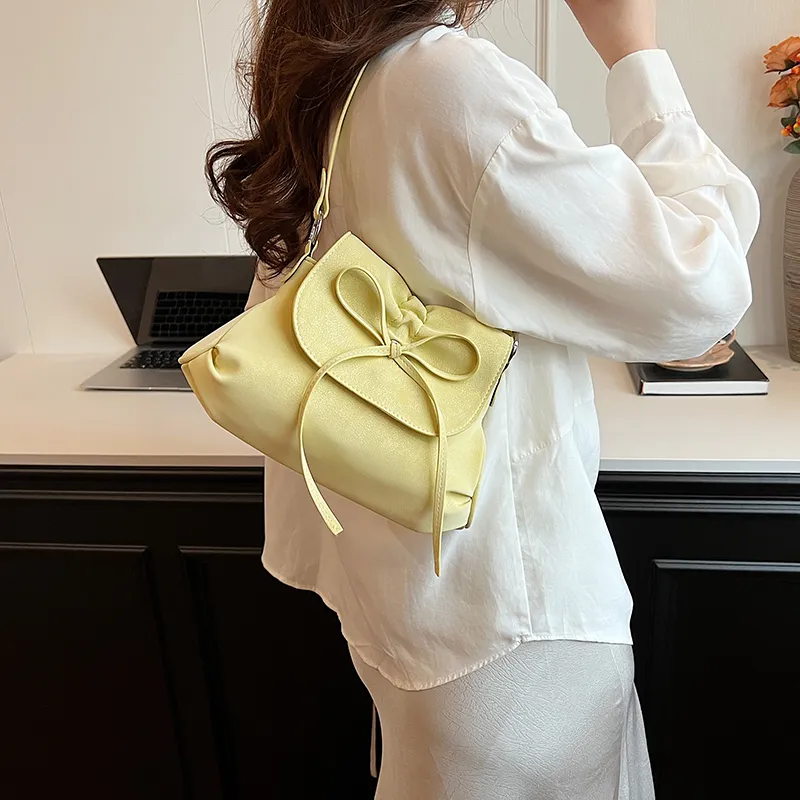 Worm's Home PU Crossbody Bag, Shoulder Bag Regular Women's Ecru/Light Gray/Black/Yellow-26